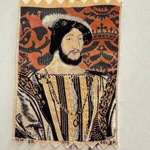 Vintage 1970 Jean Clouet Miniature Warner Artex Silk Woven Jaquard Tapestry